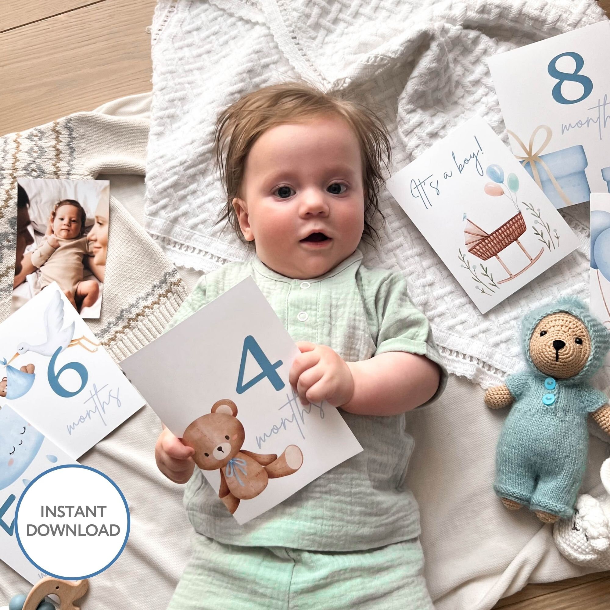 baby milestone cards, baby monthly monthly milestone cards, first year photo baby milestone discs, boy milestone cards hello world svg