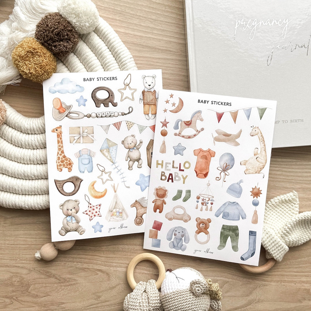 Aazon.co: 4 Sheets Scrapbook Stickers, Various Patterns Baby Scrapbook Stickers Toddler