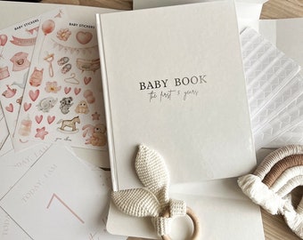 Baby Erinnerungsbuch, Baby erstes Jahr Buch, Fotoalbum Baby Mädchen Erinnerungsbuch, mein erstes Jahr Buch monatlich Meilenstein, Babybuch Vorlage