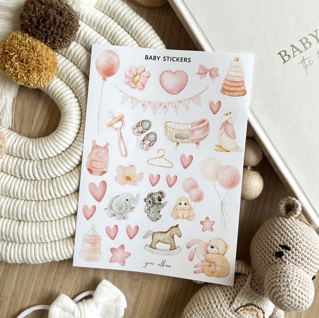 Baby Stickers Scrapbook, Baby Shower Stickers Baby Year, Pregnancy ...