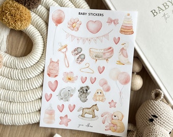 baby stickers scrapbook, baby shower stickers baby year, pregnancy stickers boho baby stickers, baby girl stickers baby book