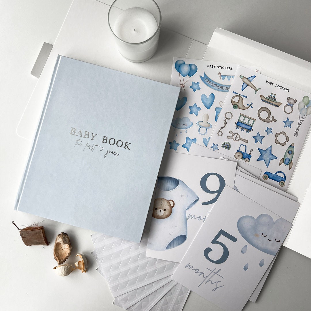 Baby Memory Book Baby Book First Year Baby Book Boy First Etsy