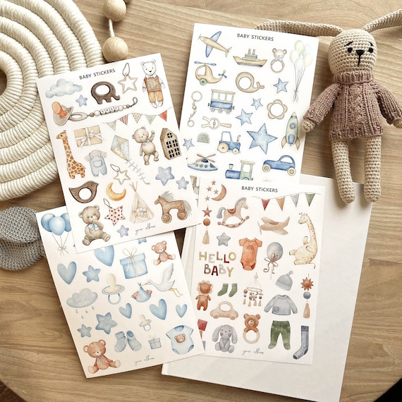 Baby stickers scrapbook, Baby boy stickers for baby book