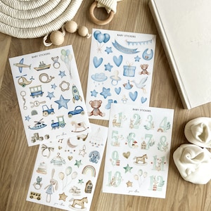 pegatinas de bebé, pegatinas de scrapbooking de baby shower, pegatinas de plantilla de bebé recién nacido, hoja de pegatinas de libro de bebé, pegatinas de álbum de recortes de embarazo