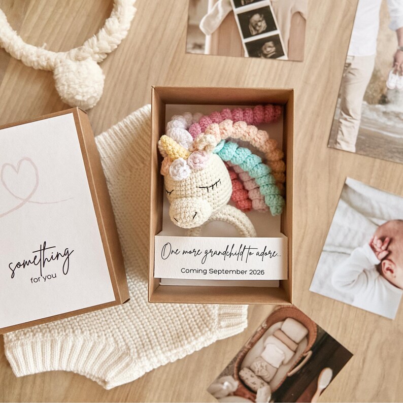 Pregnancy Announcement grandparents, Pregnancy reveal Baby Announcement Box image 16