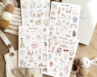Baby boy stickers scrapbooking, Baby stickers, Watercolor Leksaks scrapbooking album dekorationer