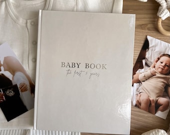 Baby memory book first year, Baby shower gift - the first 5 years baby book growing up