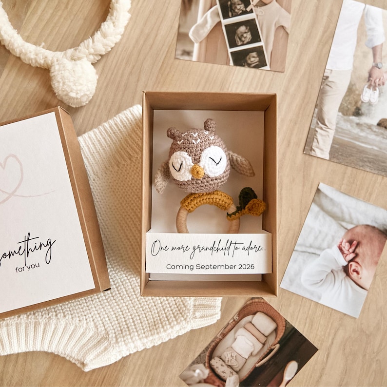 Pregnancy Announcement grandparents, Pregnancy reveal Baby Announcement Box image 14