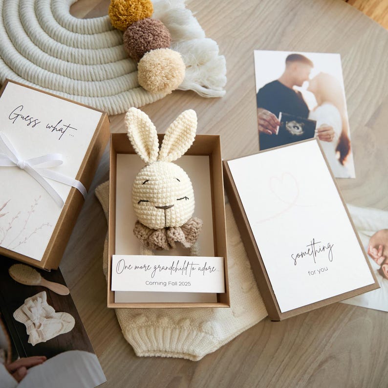 Pregnancy Announcement grandparents, Pregnancy reveal to grandparents to be, Baby Announcement Box to husband, Annonce grossesse