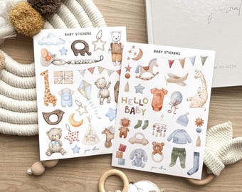 Baby Scrapbook sticker, Baby shower gift - Baby Book sticker babyalbum