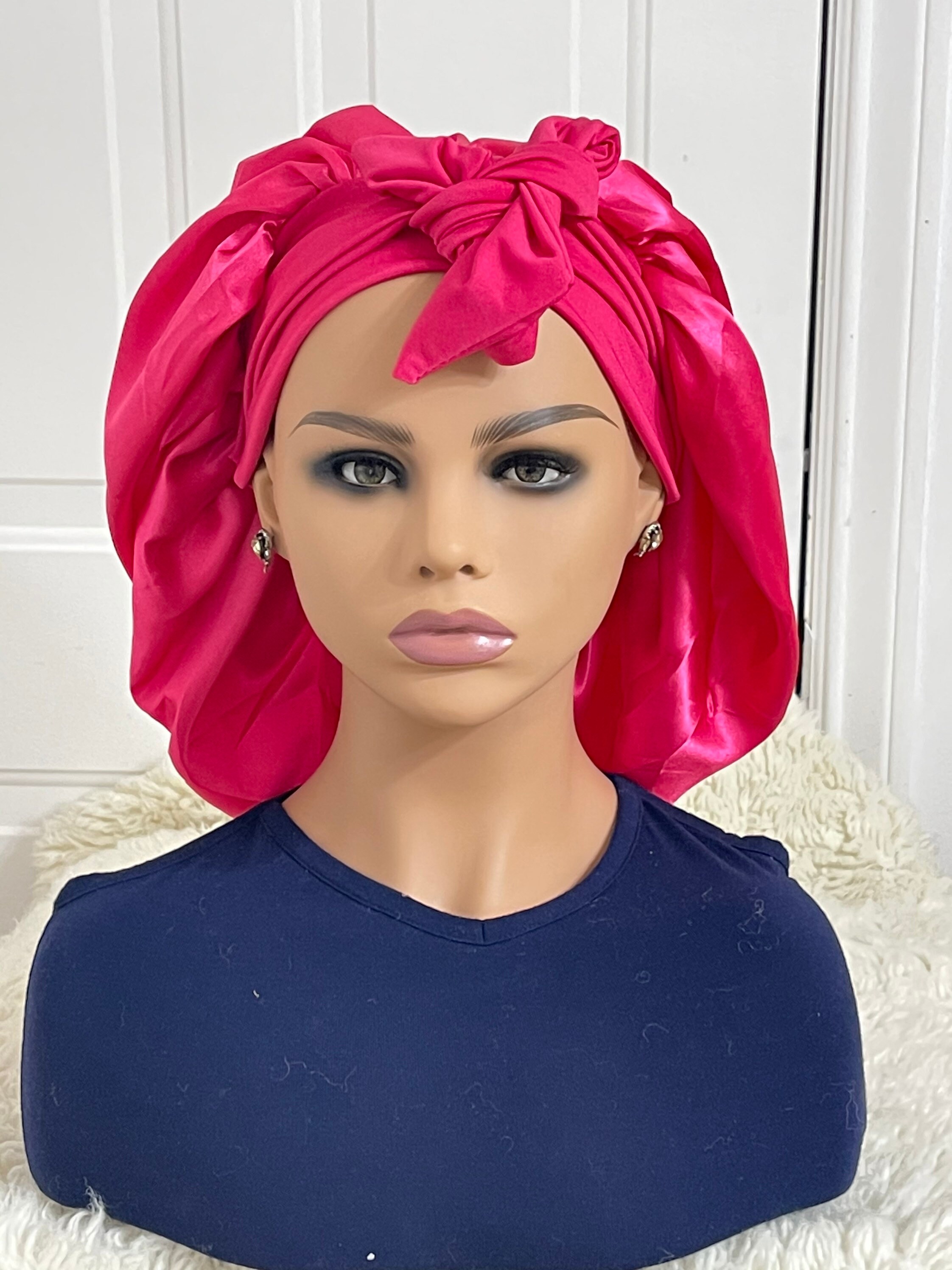 XL SATIN HAIR Bonnet with adjustable stretch ties for Natural | Etsy