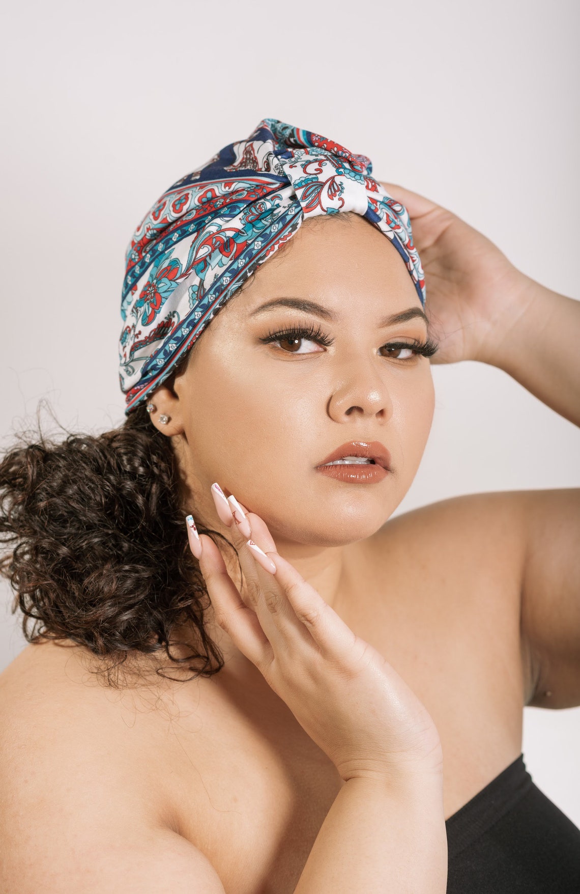 satin hair turban sleep