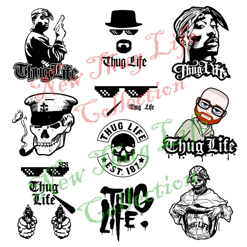 Download Digital Download Cricut Sillout Design Thug Life Svg Clip Art Art Collectibles Jewellerymilad Com