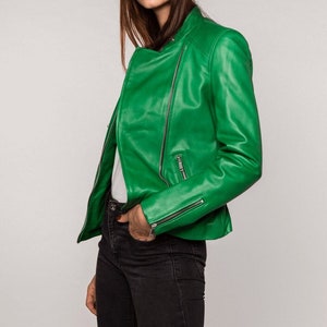 inc green leather jacket