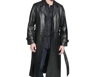 trench leather jacket