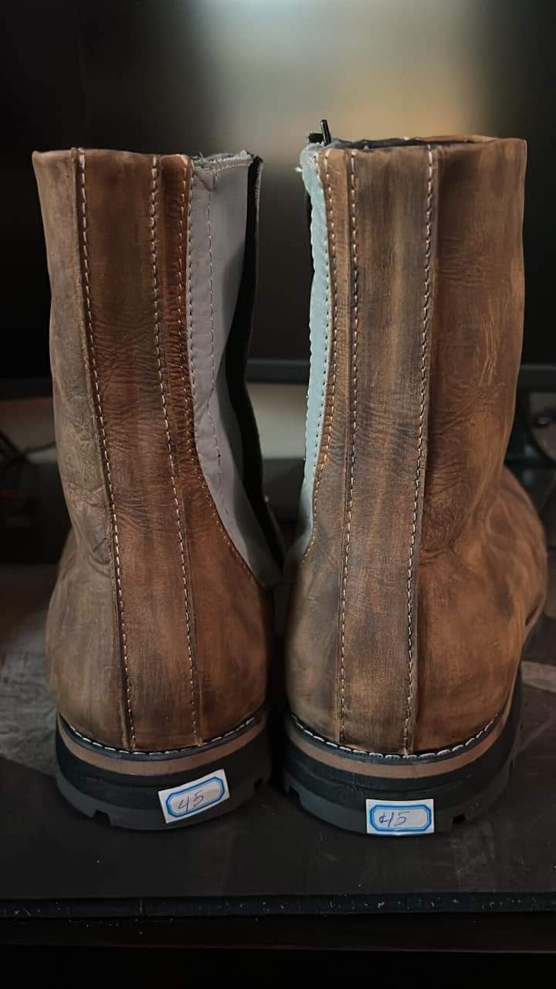 Handmade the Mandalorian Brown Leather Boots Mandalorian Etsy Australia