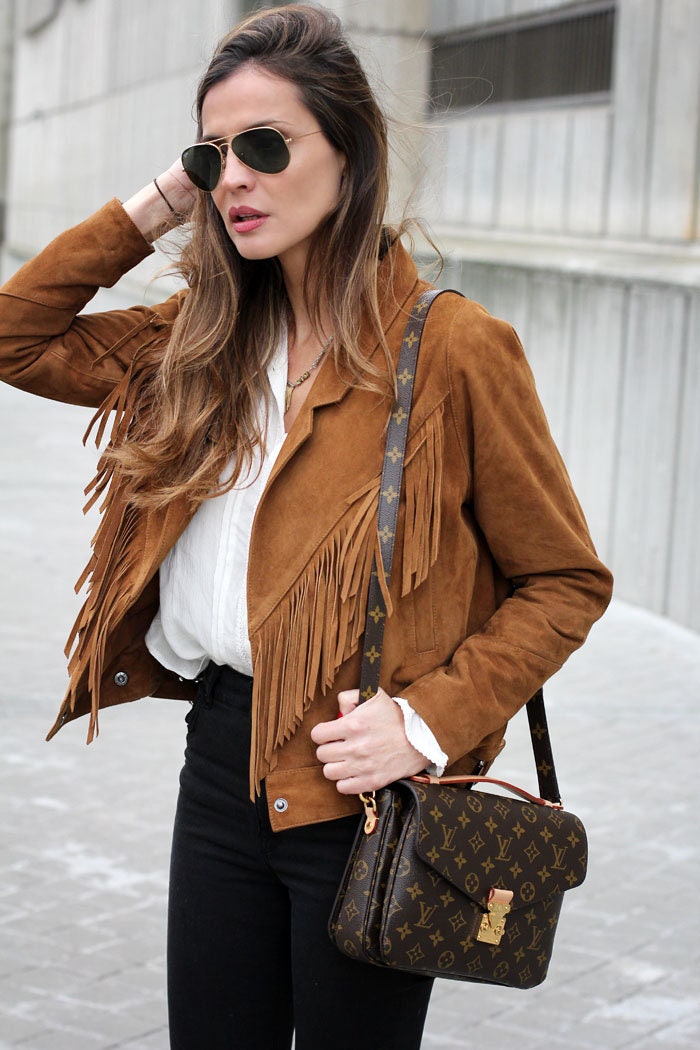 Womens Vintage Fringed Suede Leather Jacket / Fringe Jacket / | Etsy