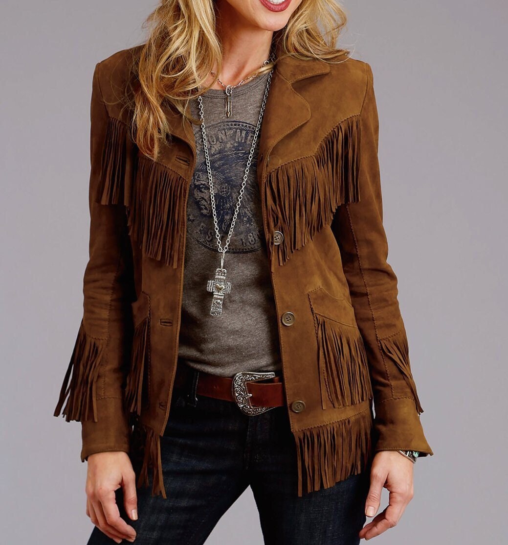 Fringe Suede Jacket - Etsy