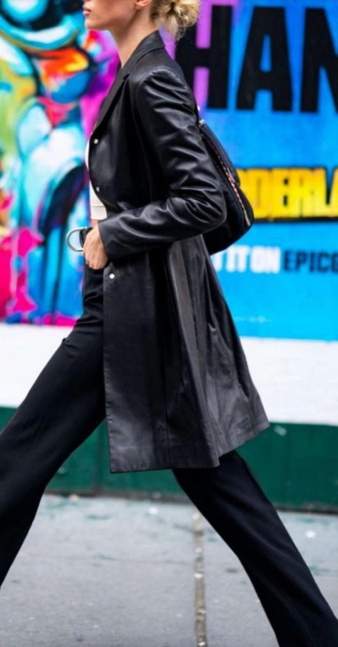 Real Handmade New Stylish Lambskin Soft Leather Women Black - Etsy UK