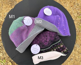 Medium Upcycled Fleece Lined Sweater Hats