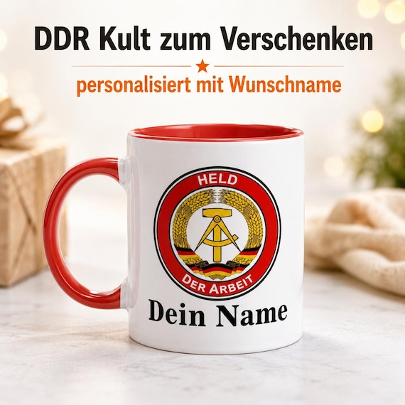 Personalized East German (GDR) mug with name – nostalgia coffee mug gift, East German nostalgia gift, birthday present for men and women