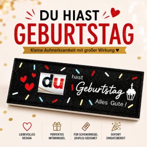 Det är din födelsedag! Chokladpapper, Duplo-fodral, pengagåva, födelsedagspresentidé, souvenir, grattis på födelsedagen.
