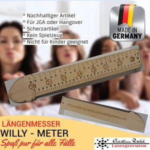 Penis ruler in penis shape – funny couples game and joke item gift for JGA & bachelor party