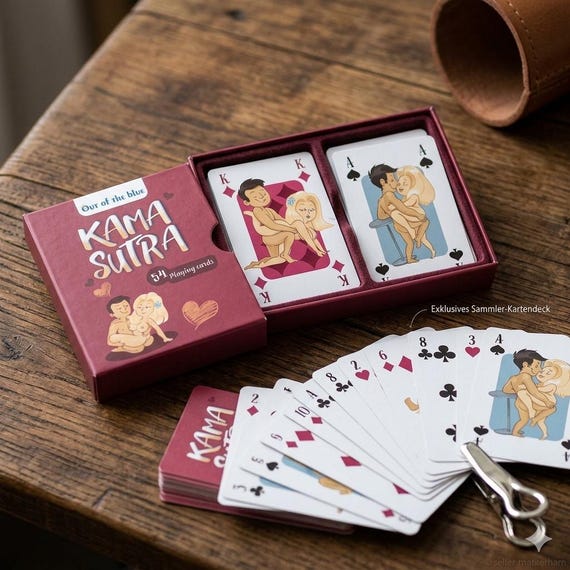 Kamasutra Card Game for Couples, 54 Cards, Erotic Game, Gift for Adults, Fun Party Game, Valentine's Day Idea