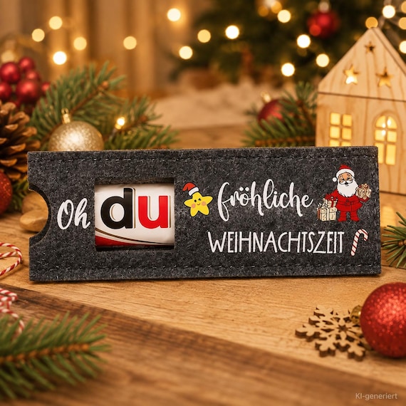 Duplo Hülle mit Spruch Weihnachten – Filz Geschenkverpackung für Duplo | Wichtelgeschenk & Weihnachtsgeschenk