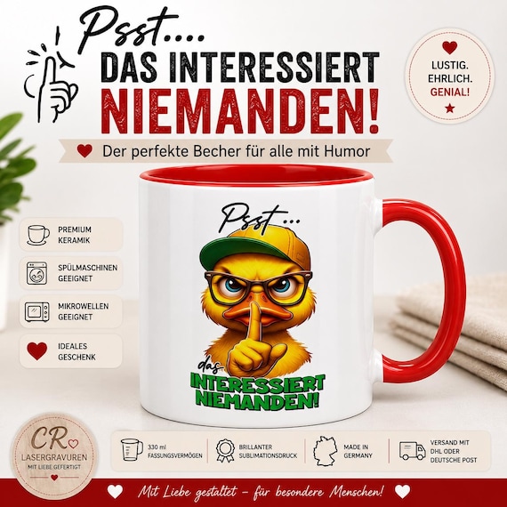 Psst… Nobody cares! Funny mug | Sarcasm coffee mug | Office gift for colleagues | Fun mug | Ceramic 330 ml