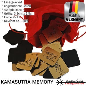 Kamasutra Memory Spiel – Erotisches Partyspiel für Erwachsene, Spaß und Spannung für Paare und Freunde, Sexy Stellungen Karten Spiel