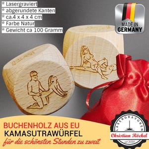 Love Dice Couple Game Lust Dice Erotic Game for Couples – Erotic Dice Set – Kamasutra Positions – Special Couple Gift Made of Wood