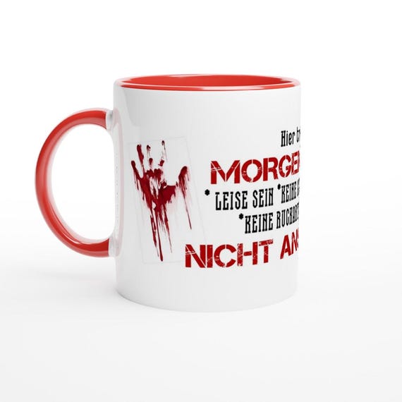 Funny Morning Grump Mug – Coffee Warning Slogan Mug – Humorous Office Mug for Colleagues – Gift for Early Birds & Coffee Lovers