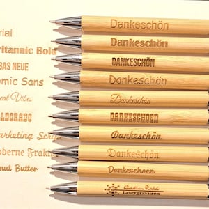 Bolígrafo personalizado con grabado - personalizado con nombre madera de bambú
