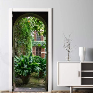 Tür verschönern mit Türtapete Selbstklebend 90x200 | Türfolie Selbstklebend | Selbstklebende | Türposter Türklebefolie Blumen Natur Pflanzen
