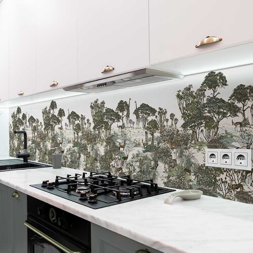 Nature 25 Glass Splashback in Various Sizes Heat Resistant to 500°C 