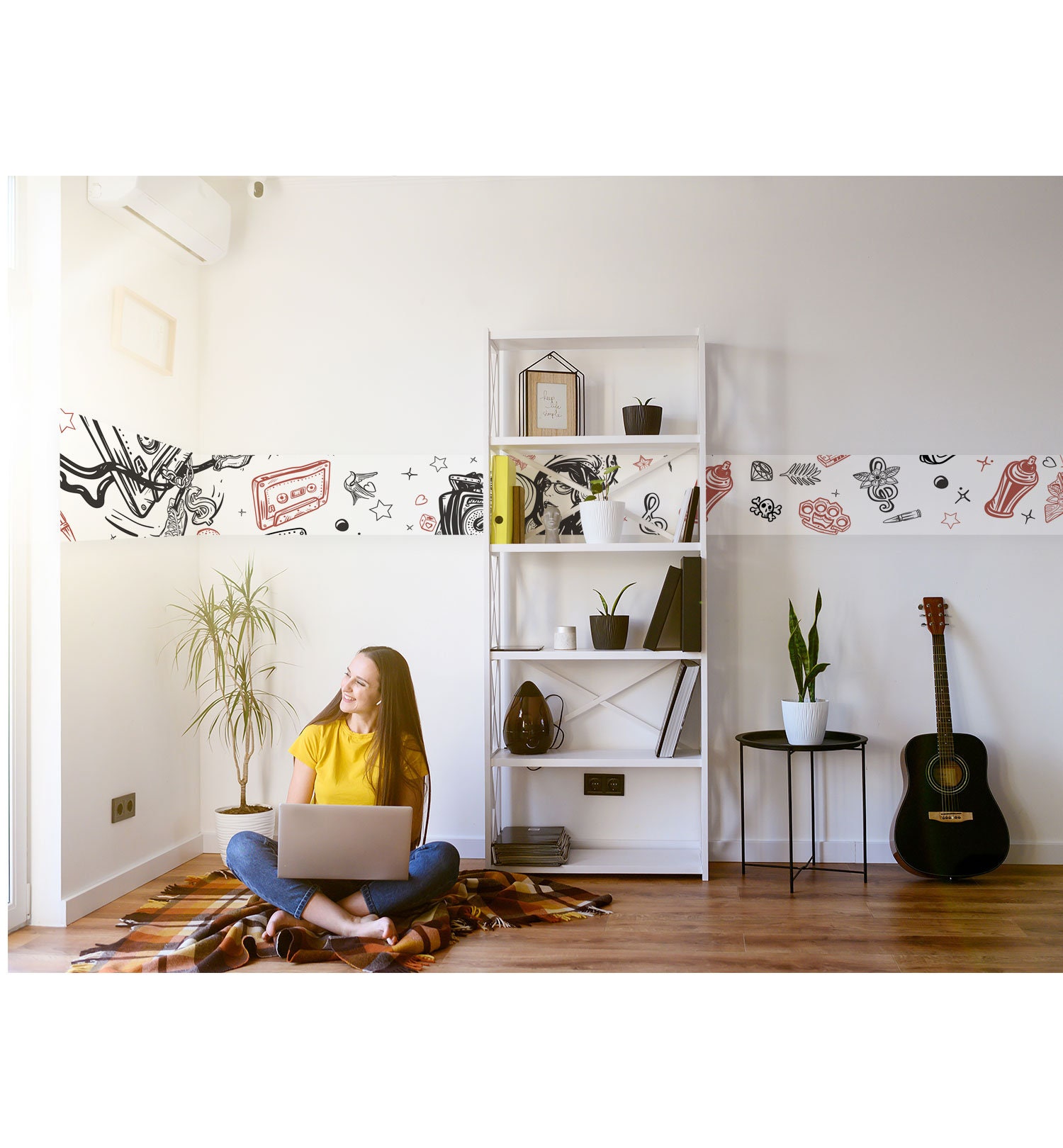 Wall Decal Sticker Border Selfadhesive Motifs Hiphop Grafiti Etsy UK