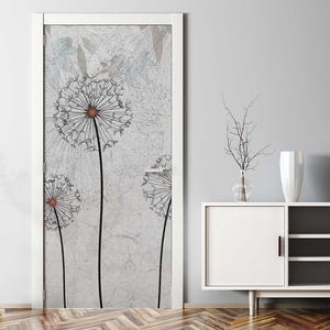Türtapete Türposter Türfolie Auf ins Pusteblumenfeld Türbild Türaufkleber Folie