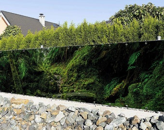 Zaunbanner Zugewachsener Wald Sichtschutz Garten Zaun