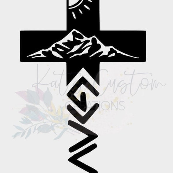 God Is Greater Than The Highs And Lows PNG | JPG | Digital Download | Cut Files | Christian | Church | Religion | Religious | Mountain |