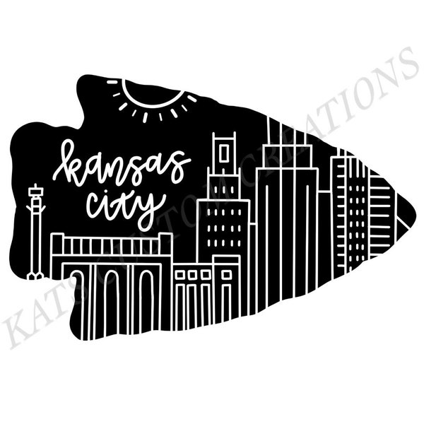 Kansas City Skyline SVG, PNG, Cricut ready to cut files, KC