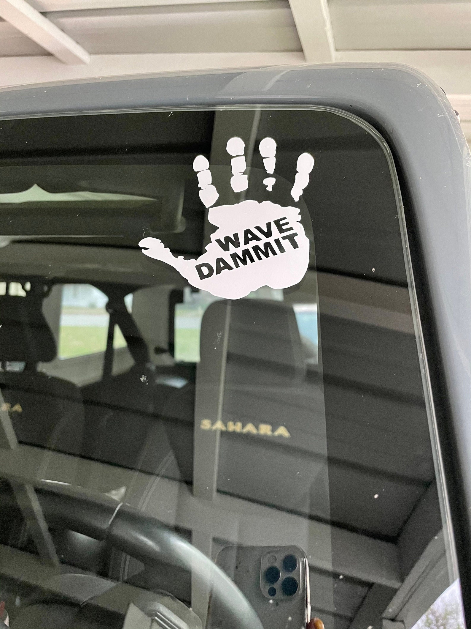 Wave Dammit Jeep Decal Wrangler Owner Decal Jeep Hand Wave | Etsy