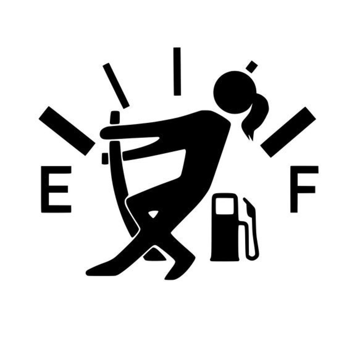 Gas Gauge Decal Vinyl Sticker for Car Funny Vehicle Etsy
