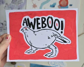 Awebo Bird Art Print