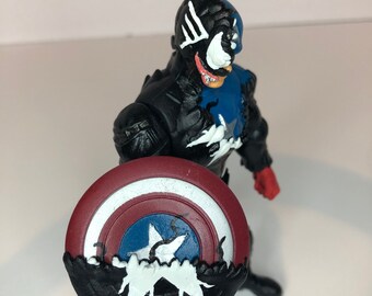 Spider-Man Maximum Venom - Venomized Captain America SPM Figurine