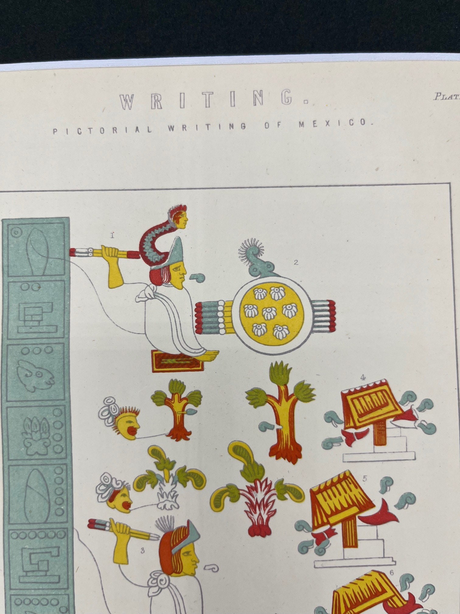 Ancient Mexico Pictorial Writing - Antique Print 1876 - Etsy