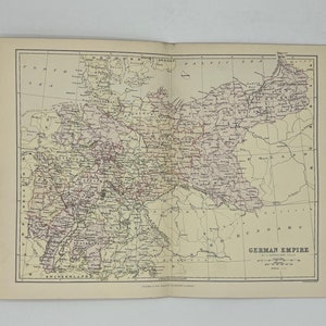German Empire Map - Antique Print 1883
