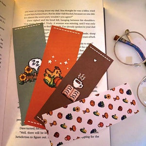 StardewValley Bookmark, Autumn/Fall, Cozy Gaming, StardewValley Art, Gamer Art, Gaming Bookmarks, Nerdy Bookmark, INSTANT DOWNLOAD Set of 4