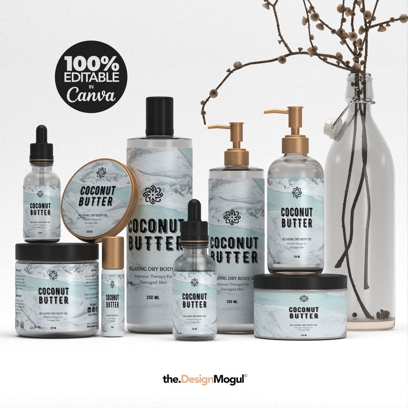 DIY Skin Care Product Label Template Editable Skincare Etsy