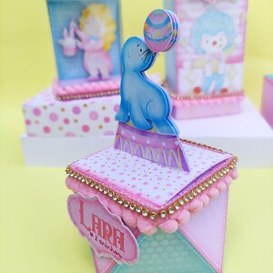 Circus Carnival Party Pink, Circus Girl Favor Box. Bbay circus Treat Boxes. Party decor. Goodie Bag. Party Box . circus Decor pack of 20 box image 3